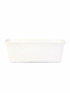 Ящик балконный для цветов «Ротанг», 13 л, 43×20×14.5 см, с дренажной вставкой, пластиковый, белый - Фото 2