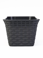 Ящик балконный для цветов «Ротанг», 13 л, 43×20×14.5 см, с дренажной вставкой, пластиковый, серый - Фото 6