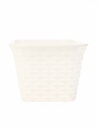 Ящик балконный для цветов «Ротанг», 18 л, 63×20×14.5 см, с дренажной вставкой, пластиковый, белый - Фото 3