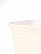 Ящик балконный для цветов «Ротанг», 18 л, 63×20×14.5 см, с дренажной вставкой, пластиковый, белый - Фото 4