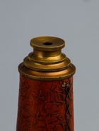 УЦЕНКА Подзорная труба с гравировкой 43 см, латунь, кожа - Фото 4