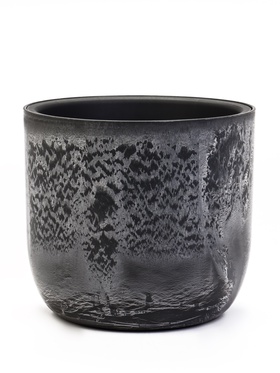 Кашпо со вставкой 1 л d15 см h14см МИКРИТ серый слайн
