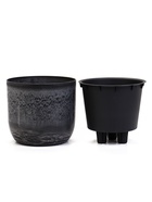 Кашпо для цветов «Микрит», 1 л, d=15 см, h=14 см, со вставкой, пластиковое, серое - Фото 3