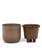 Кашпо для цветов «Микрит», 1.9 л, d=18 см, h=16.5 см, со вставкой, пластиковое, бежевое - Фото 3