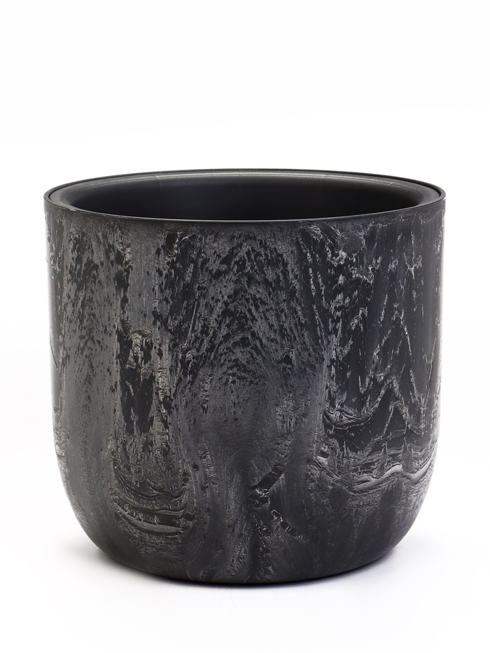 Кашпо со вставкой 1,9 л d18 см h16,5 см МИКРИТ серый слайн