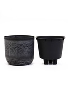 Кашпо для цветов «Микрит», 3.7 л, d=22 см, h=20 см, со вставкой, пластиковое, серое - Фото 3