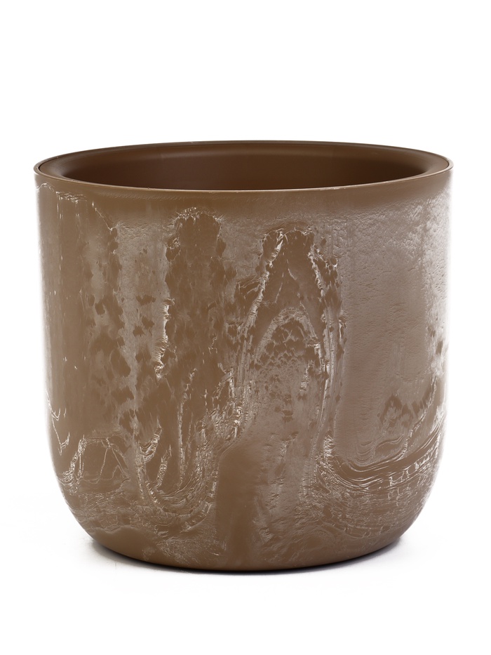 Кашпо со вставкой 7,8 л d28 см h25,5 см МИКРИТ бежевый слайн