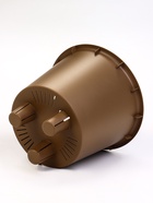 Кашпо для цветов «Микрит», 7.8 л, d=28 см, h=25.5 см, со вставкой, пластиковое, бежевое - Фото 6