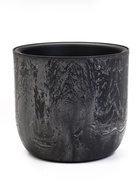 Кашпо для цветов «Микрит», 7.8 л, d=28 см, h=25.5 см, со вставкой, пластиковое, серое - Фото 1