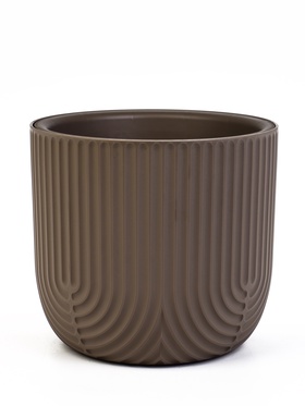 Кашпо со вставкой 7,8 л d28 см h25,5 см РАМОНА серый