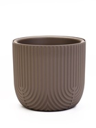 Кашпо для цветов «Рамона», 3.7 л, d=22 см, h=20 см, со вставкой, пластиковое, серое - Фото 1