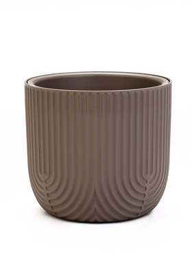 Кашпо со вставкой 3,7 л d22 см h20 см РАМОНА серый