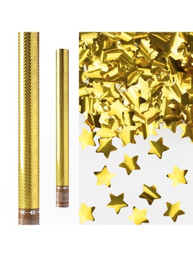Хлопушка пневматическая «Звезды», фольга, золото, 60 см