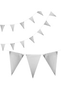 Гирлянда на ленте «Флажки», серебро, 20х30 см, 20 шт, 10 м - Фото 2