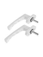 Ручка для окон ПВХ ТУНДРА, пластиковая, 32 мм, белая, набор 2 шт. - Фото 1