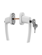 Ручка для окон ПВХ ТУНДРА с замком, алюминий, 32 мм, белая, набор 2 шт. - Фото 2