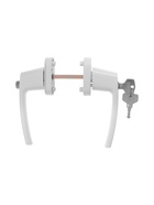 Ручка для окон ПВХ ТУНДРА с замком, алюминий, 32 мм, белая, набор 2 шт. - Фото 3