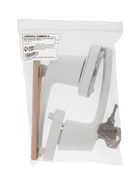 Ручка для окон ПВХ ТУНДРА с замком, алюминий, 32 мм, белая, набор 2 шт. - Фото 5