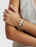 Набор браслетов «Жемчуг Барочный с цепями», 7 шт. белый в золоте  (артикул 10936496)  большой выбор товаров оптом и в розницу по низким ценам с доставкой