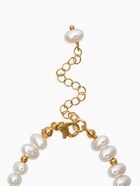 Браслет из бусин «Жемчуг. Рисовая жемчужина с сердцем», L=18 см, белый в золоте  (артикул 10936498)  большой выбор товаров оптом и в розницу по низким ценам с доставкой