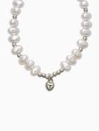 Браслет из бусин «Жемчуг. Рисовая жемчужина с сердцем», L=18 см, белый в серебре  (артикул 10936499)  большой выбор товаров оптом и в розницу по низким ценам с доставкой