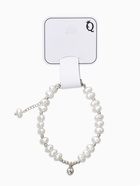 Браслет из бусин «Жемчуг. Рисовая жемчужина с сердцем», L=18 см, белый в серебре  (артикул 10936499)  большой выбор товаров оптом и в розницу по низким ценам с доставкой