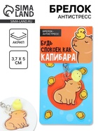 Брелок мялка антистресс «Капибара», для ключей, 3.7×5 см - Фото 1