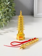 Набор нэцкэ фигурок 2 шт. «Пагода литературы», металл под золото, подарочные  (артикул 10957805)  большой выбор товаров оптом и в розницу по низким ценам с доставкой