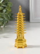 Набор нэцкэ фигурок 2 шт. «Пагода литературы», металл под золото, подарочные  (артикул 10957805)  большой выбор товаров оптом и в розницу по низким ценам с доставкой