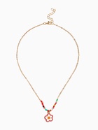 Бусы с кулоном детские «Выбражулька. Цветок», бисер, 41 см, белые в золоте - Фото 1