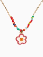 Бусы с кулоном детские «Выбражулька. Цветок», бисер, 41 см, белые в золоте - Фото 2