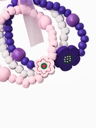 Набор детских браслетов 3 шт. «Выбражулька. Цветок» с бантом, d=6 см, бело-фиолетовый - Фото 2