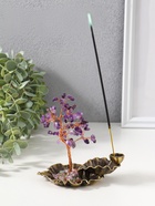 Подставка под благовония «Лягушка в фонтане у дерева», 72 камня, 8.5×13×15 см - Фото 1