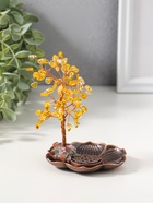 Подставка под благовония «Дерево на цветке», жёлтый, 72 камня, 9×9×13.5 см  (артикул 10961723)  большой выбор товаров оптом и в розницу по низким ценам с доставкой