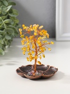 Подставка под благовония «Дерево на цветке», жёлтый, 72 камня, 9×9×13.5 см  (артикул 10961723)  большой выбор товаров оптом и в розницу по низким ценам с доставкой