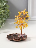 Подставка под благовония «Дерево на цветке», жёлтый, 72 камня, 9×9×13.5 см  (артикул 10961723)  большой выбор товаров оптом и в розницу по низким ценам с доставкой