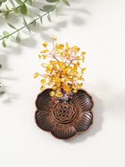 Подставка под благовония «Дерево на цветке», жёлтый, 72 камня, 9×9×13.5 см - Фото 6