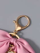 Брелок для ключей на карабине «Двойной бант с жемчугом и подвеской», на сумку, рюкзак, розово-белый 13×8.5×1 см - Фото 4