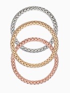 Браслеты цепочки «Плетение», набор 3 шт. тянется, d=7 см, серебро, бронза, золото - Фото 1