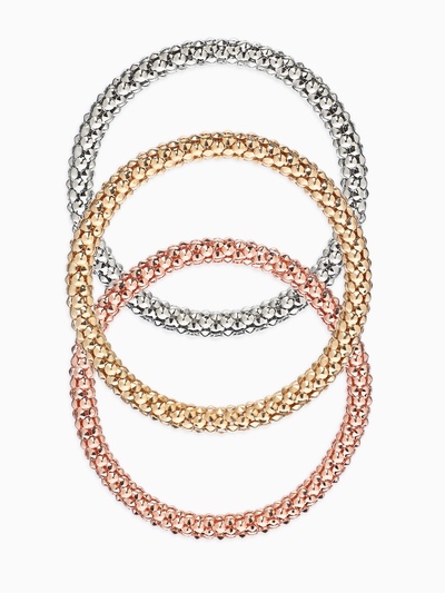 Браслет цепочка «Плетение», набор 3 шт. тянется, d=7 см, цветной