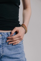 Браслеты цепочки «Плетение», набор 3 шт. тянется, d=7 см, серебро, бронза, золото - Фото 2