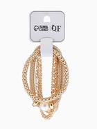 Браслеты «Стиль. Плетение и Звенья», набор 4 шт. L=17 см, белый в золоте - Фото 5