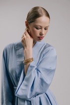 Браслеты «Стиль. Плетение и Звенья», набор 4 шт. L=17 см, белый в золоте - Фото 3