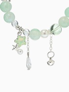 Браслет с подвесками «Сахарный», звёздочка, шар №10/8, d=6 см, белый, зелёный в серебре  (артикул 10967907)  большой выбор товаров оптом и в розницу по низким ценам с доставкой