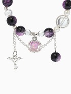 Браслет с подвесками «Сахарный», ракушка, шар №10/8, d=6 см, чёрно-фиолетовый в серебре  (артикул 10967909)  большой выбор товаров оптом и в розницу по низким ценам с доставкой