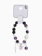 Браслет с подвесками «Сахарный», ракушка, шар №10/8, d=6 см, чёрно-фиолетовый в серебре  (артикул 10967909)  большой выбор товаров оптом и в розницу по низким ценам с доставкой