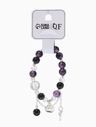 Браслет с подвесками «Сахарный», ракушка, шар №10/8, d=6 см, чёрно-фиолетовый в серебре  (артикул 10967909)  большой выбор товаров оптом и в розницу по низким ценам с доставкой