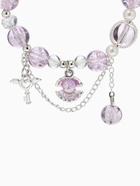 Браслет с подвесками «Сахарный», ракушка, шар №10/8, d=6 см, сиреневый в серебре  (артикул 10967912)  большой выбор товаров оптом и в розницу по низким ценам с доставкой