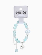 Браслет с подвесками «Сахарный», диск, сердечко, шар №10, d=6 см, бело-голубой в серебре  (артикул 10967913)  большой выбор товаров оптом и в розницу по низким ценам с доставкой