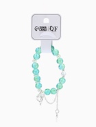 Браслет с подвесками «Сахарный», сердце, искра. шар № 10/8, d=6 см, зелено-голубой в серебре  (артикул 10967932)  большой выбор товаров оптом и в розницу по низким ценам с доставкой